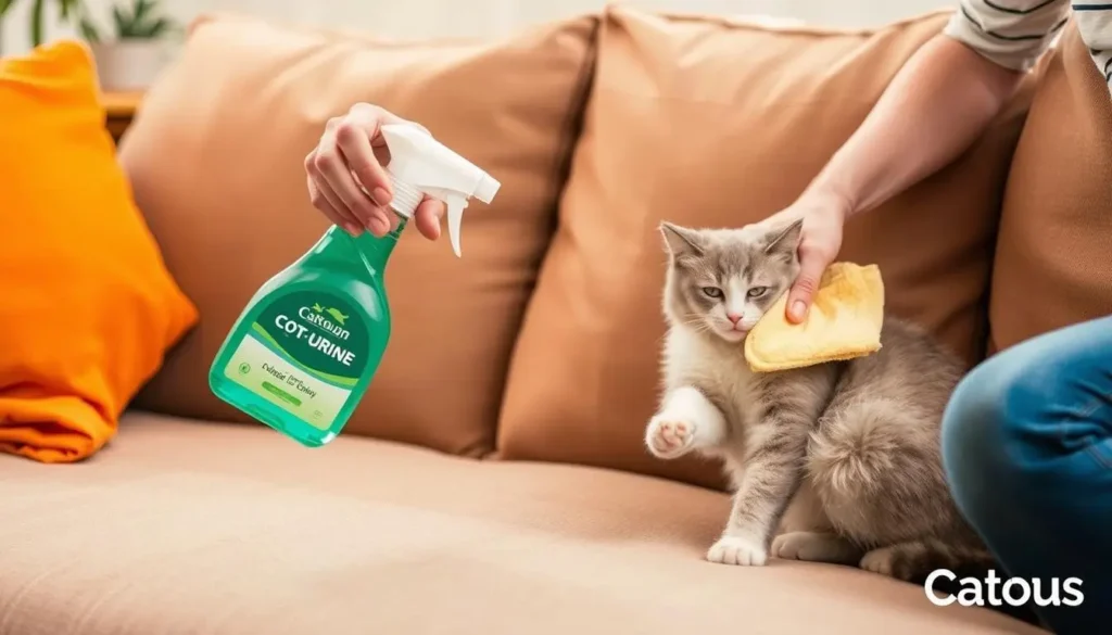 how to get cat pee out of couch